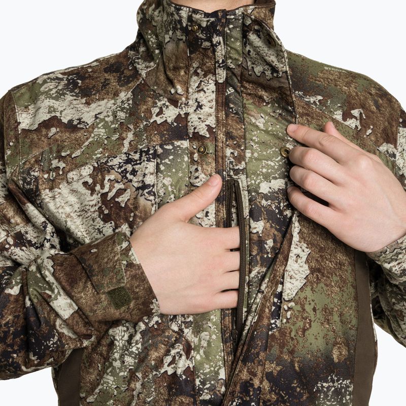 Pinewood Herren Softshelljacke Smaland Light Camou strata/Wildleder braun 5