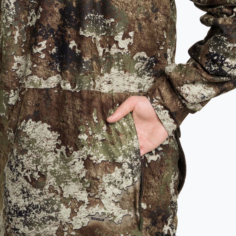 Pinewood Herren Softshelljacke Smaland Light Camou strata/Wildleder braun 8