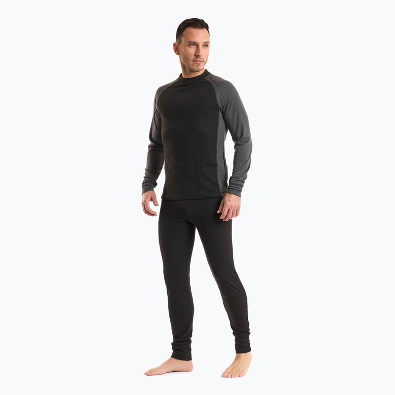 Herren Thermounterwäsche Pinewood Finnveden Base Layer schwarz/dunkelgrau