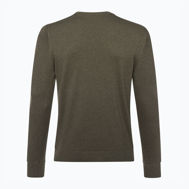 Herren-Trekking-Sweatshirt Pinewood Varnamo Crewneck Gestrickt grün mel 2