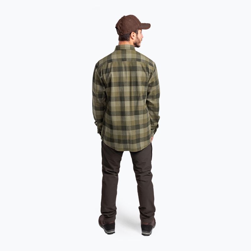 Herrenhemd Pinewood Lumbo oliv/wildlederbraun 2