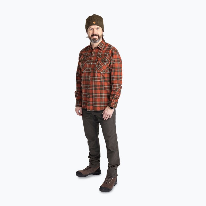 Hemd Herren Pinewood Prestwick Exclusive d.terracotta/d.green 2