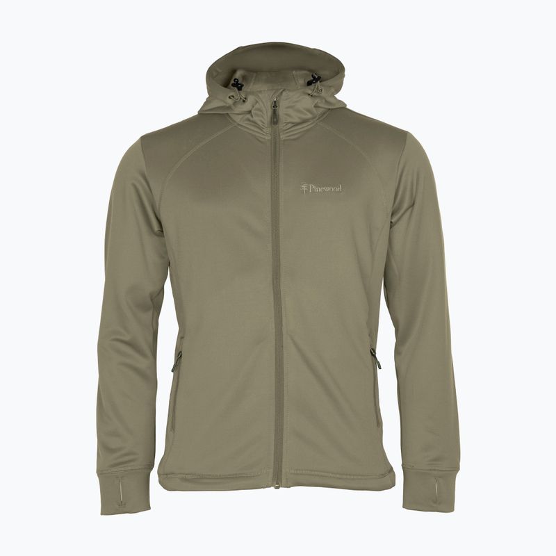 Herren Pinewood Finnveden Hoodie mid khaki trekking sweatshirt 4