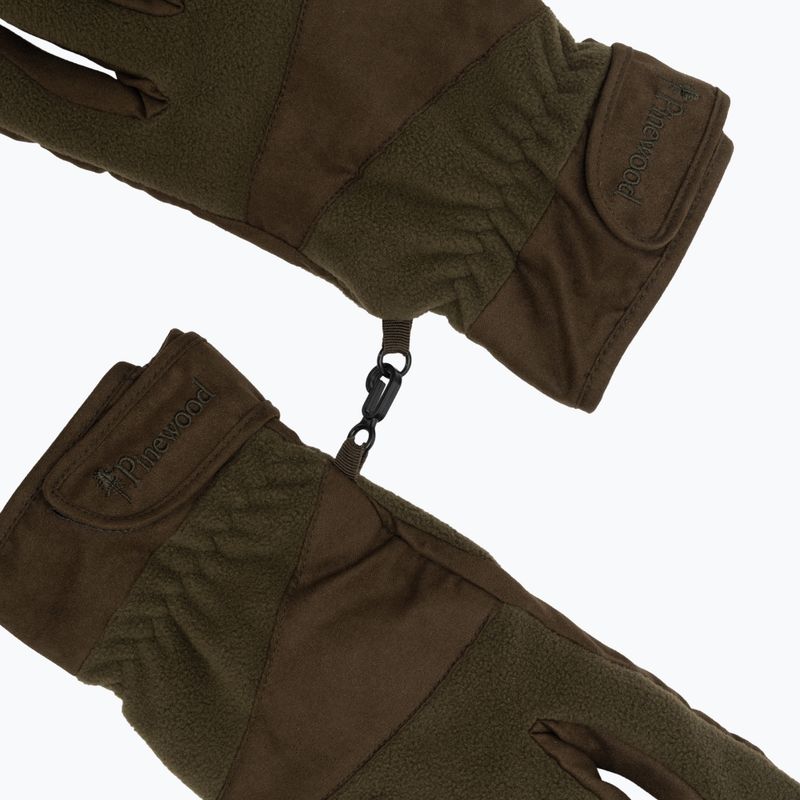 Handschuhe Herren Pinewood Småland Hunters Extreme Fleece h.brown / suede brown 4