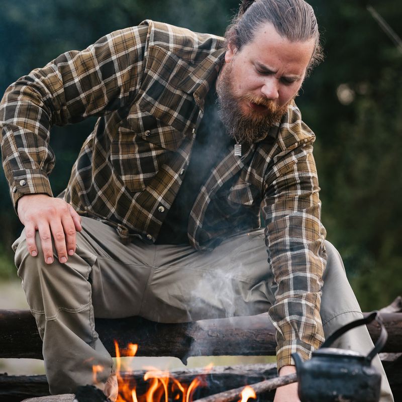 Herrenhemd Pinewood Härjedalen h.olive/khaki 10