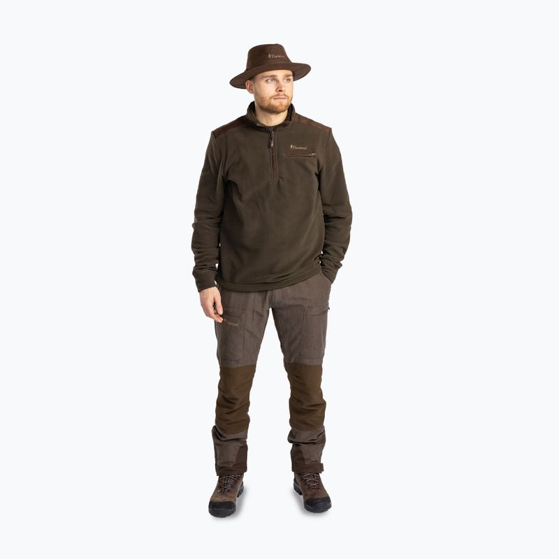 Sweatshirt Hoodie Herren Pinewood Småland Hunters Half Zip h.brown 2