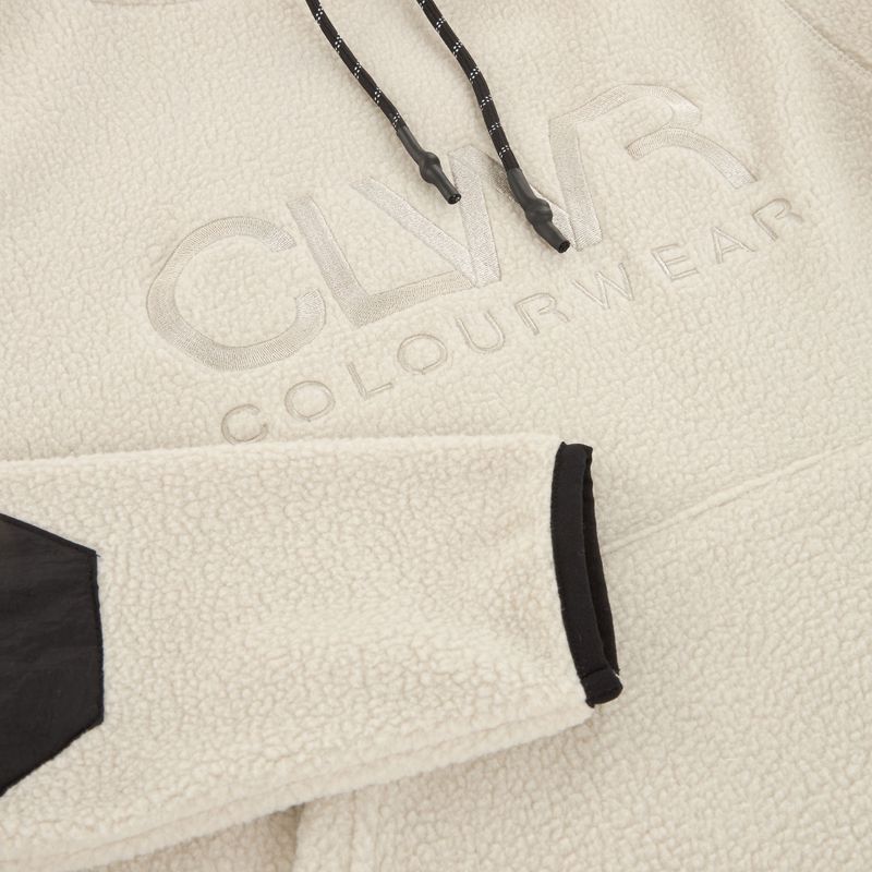 Hoodie Damen Colourwear Teddy Hood 2.0 light beige 3