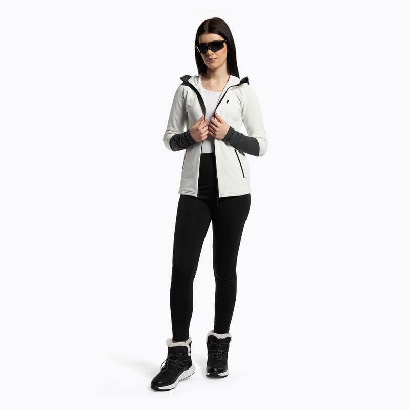 Damen-Ski-Sweatshirt Peak Performance Rider Zip Hood weiß G77089070 2