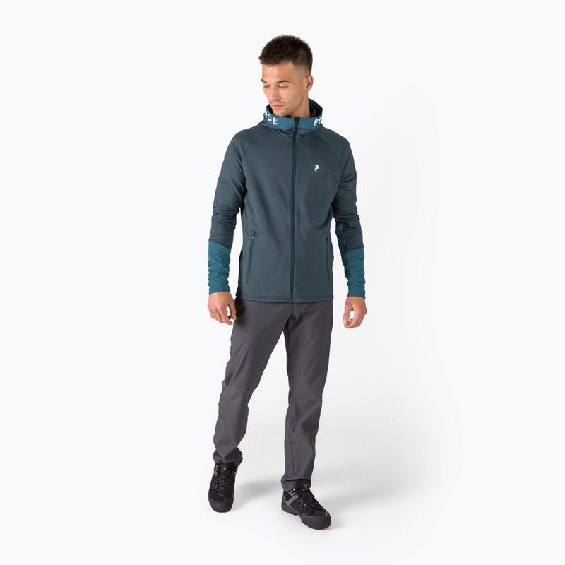 Herren Peak Performance Rider Zip Hood Trekking-Sweatshirt blau G77244110 2