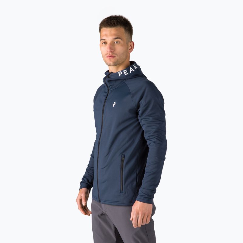 Herren Peak Performance Rider Zip Hood Trekking-Sweatshirt navy blau G77244020
