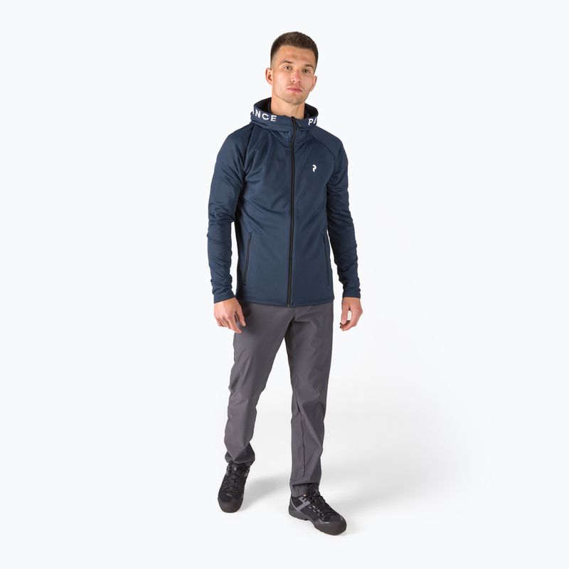 Herren Peak Performance Rider Zip Hood Trekking-Sweatshirt navy blau G77244020 2