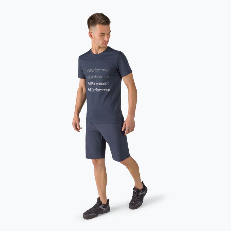Herren Peak Performance Ground Tee Trekkinghemd navy blau G77284030 2