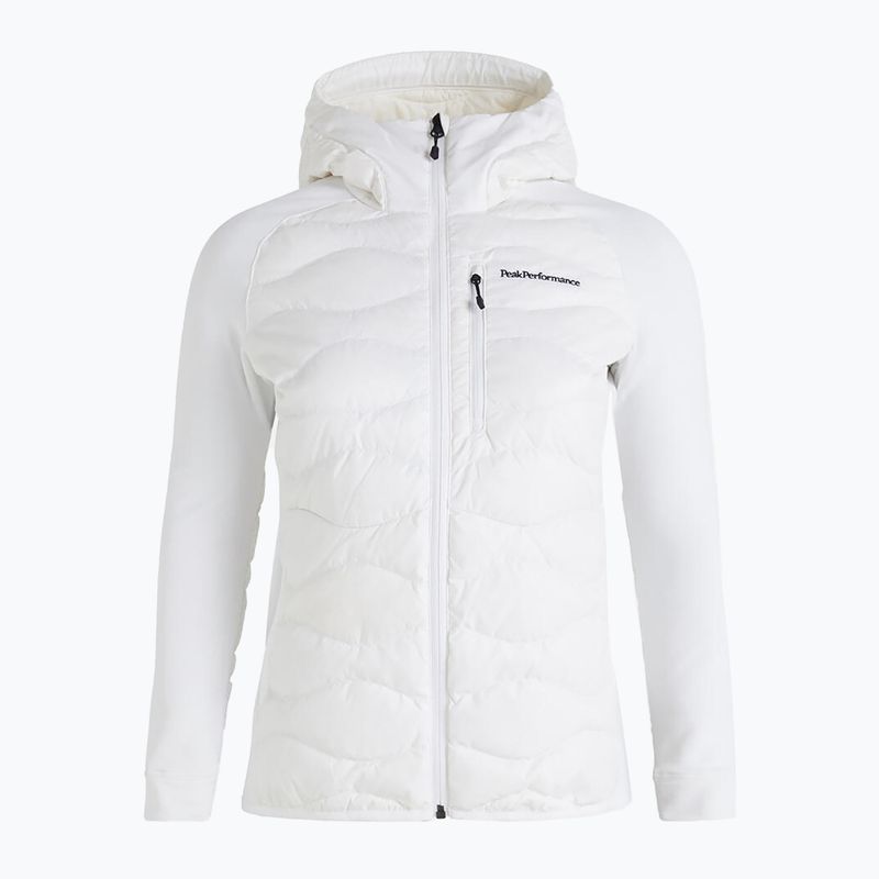 Frauen Peak Performance Helium Down Hybrid Hood Jacke weiß G77848100