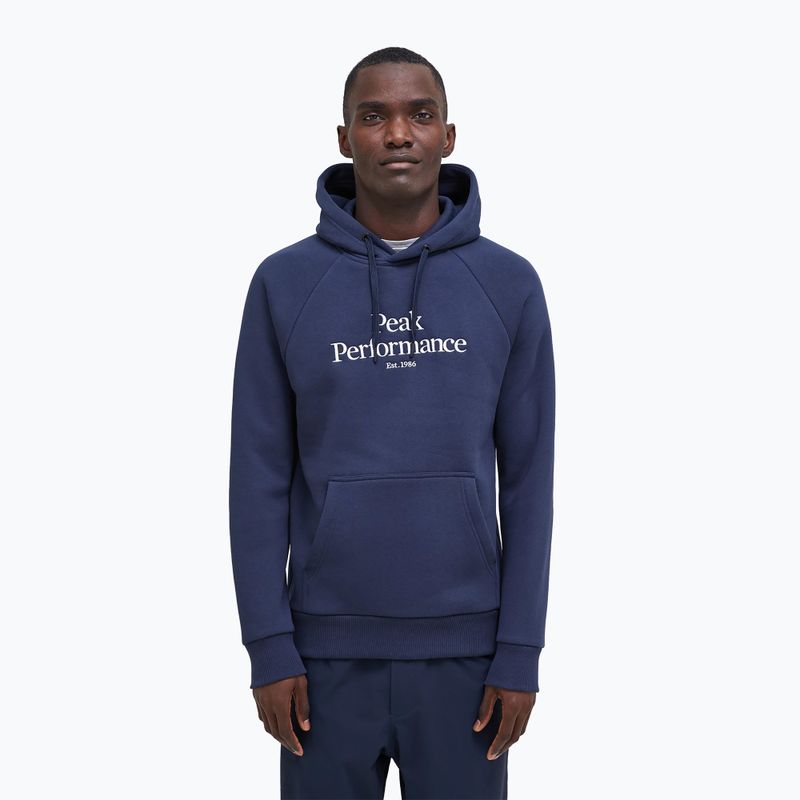 Herren Peak Performance Original Hood Trekking-Sweatshirt navy blau G77756020