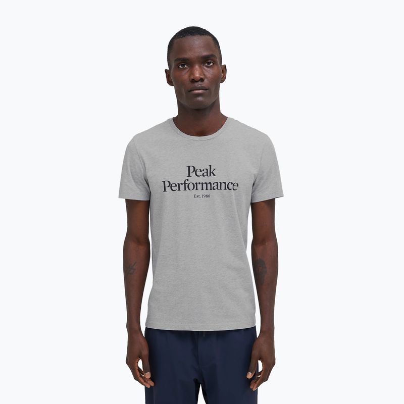 Herren-Trekking-Shirt Peak Performance Original Tee grau G77692090