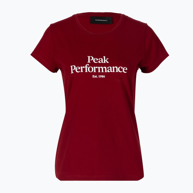 Damen-Trekking-Shirt Peak Performance Original Tee rot G77700310