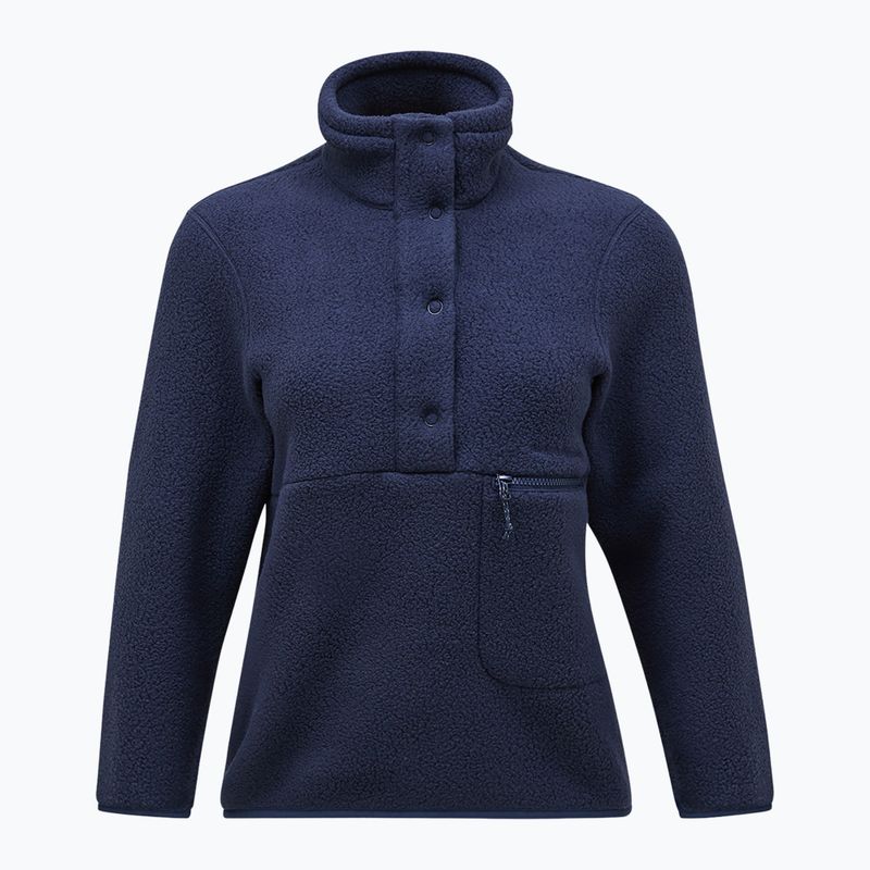 Damen Sweatshirt Hoodie Pullover Peak Performance Fleece W Fleece Snap T-Neck 2N3 neck 3