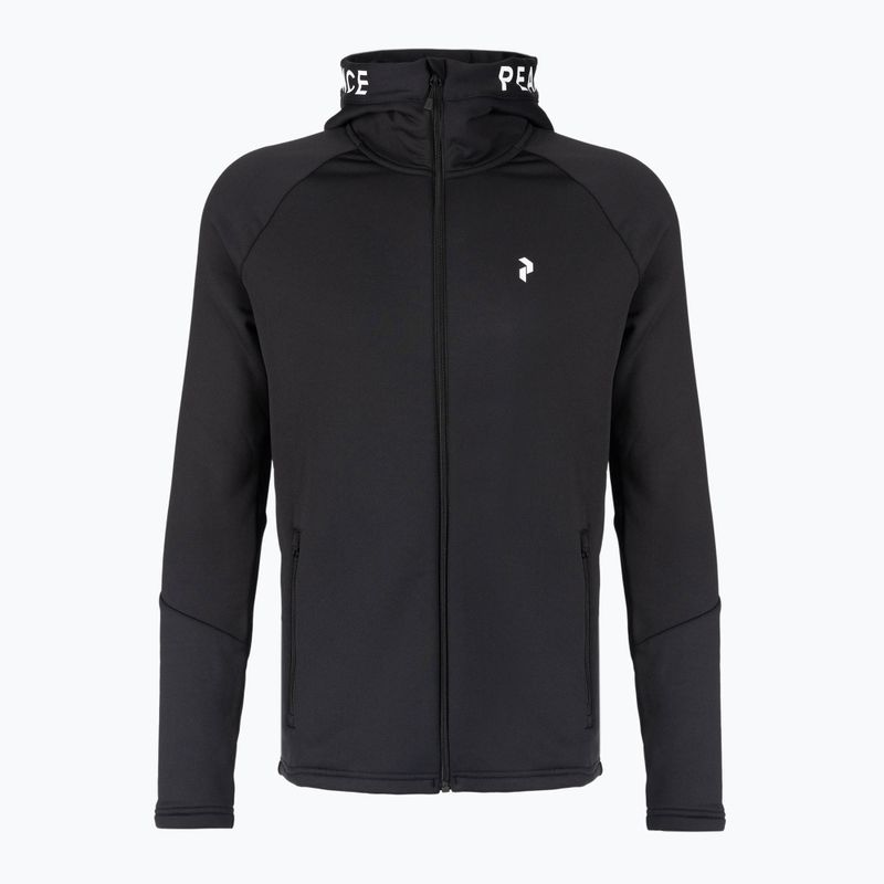 Herren Peak Performance Rider Zip Hood Trekking-Sweatshirt schwarz G78833040