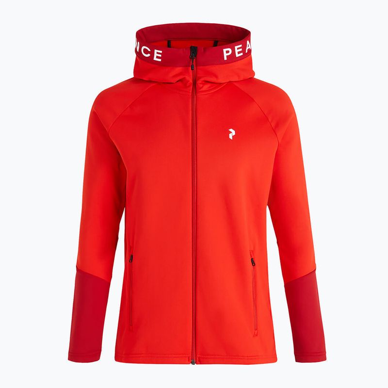 Herren Peak Performance Rider Zip Hood Trekking-Sweatshirt rot G78833010