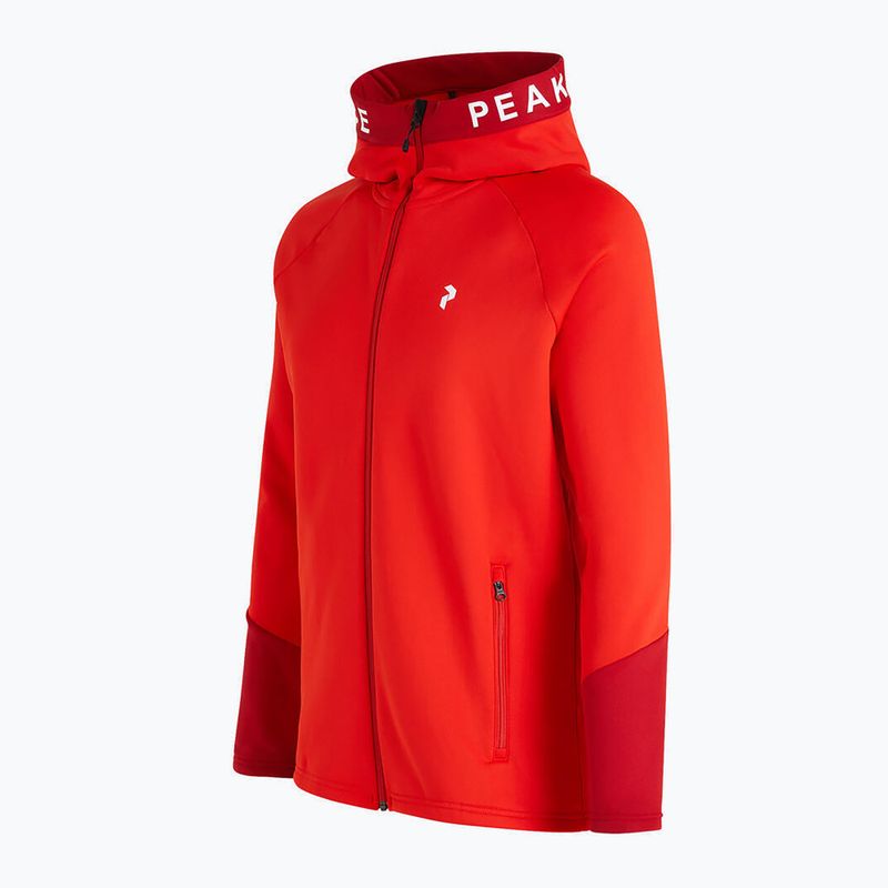 Herren Peak Performance Rider Zip Hood Trekking-Sweatshirt rot G78833010 2