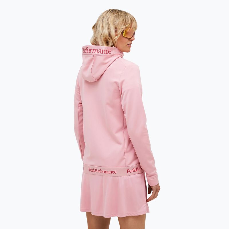 Damen Sweatshirt Hoodie Pullover Peak Performance Rider Tech Zip Hood warm blush 2