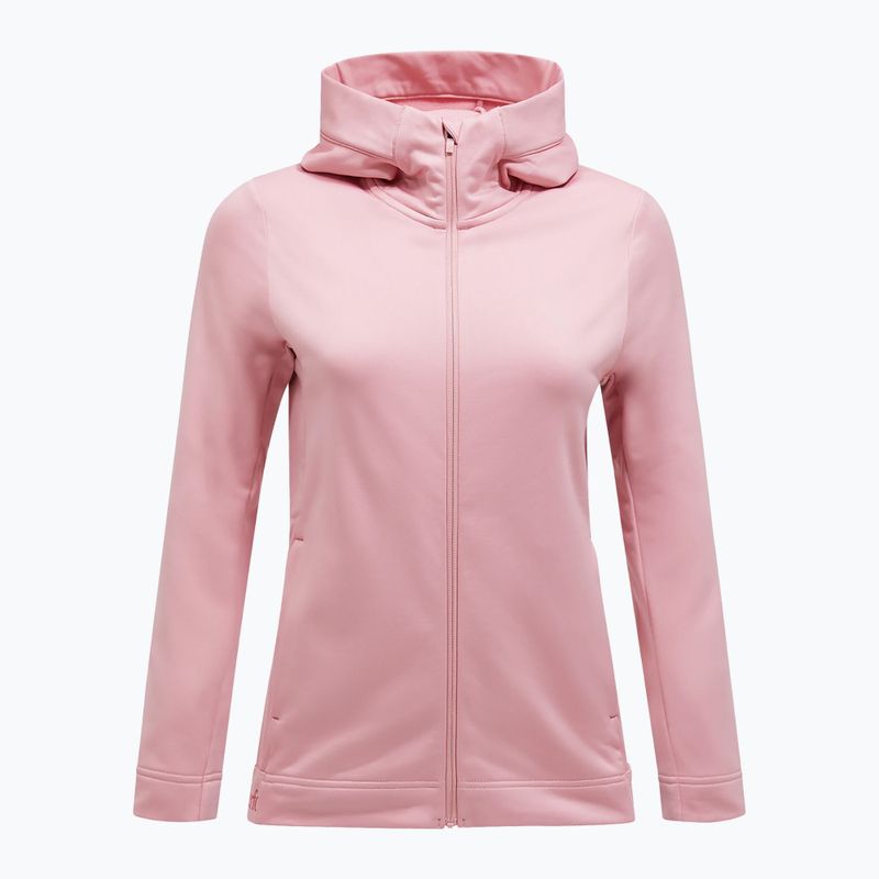 Damen Sweatshirt Hoodie Pullover Peak Performance Rider Tech Zip Hood warm blush 4