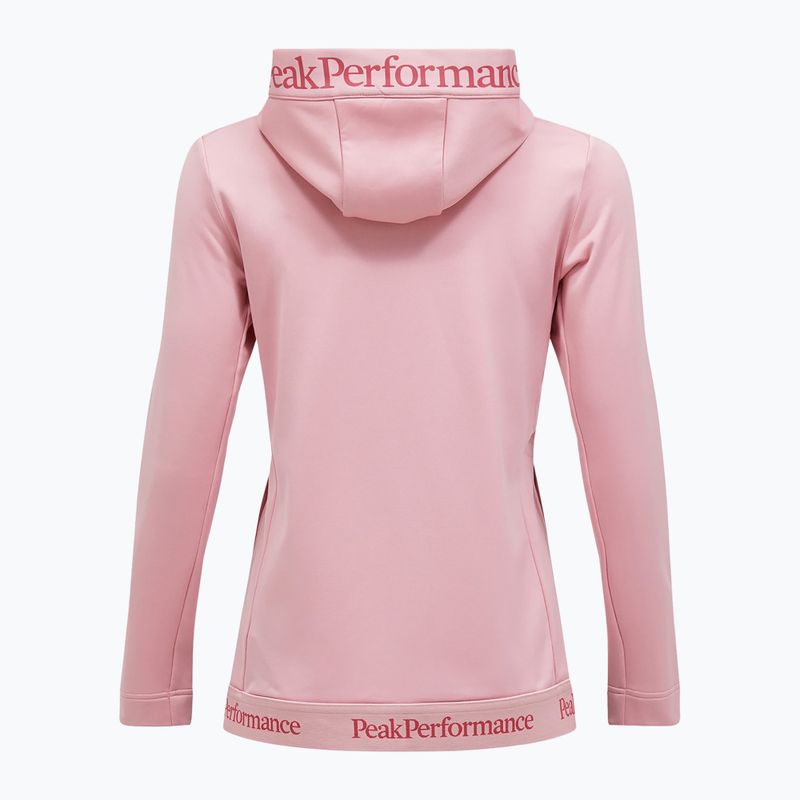 Damen Sweatshirt Hoodie Pullover Peak Performance Rider Tech Zip Hood warm blush 5