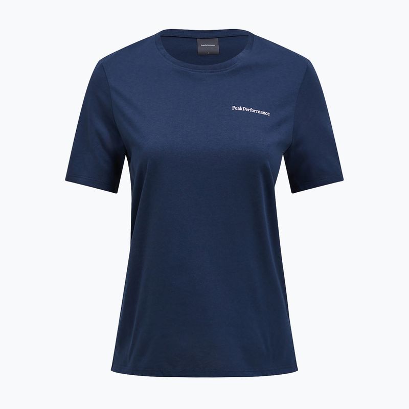 Peak Performance Damen Explore Logo blau Schatten T-Shirt 3