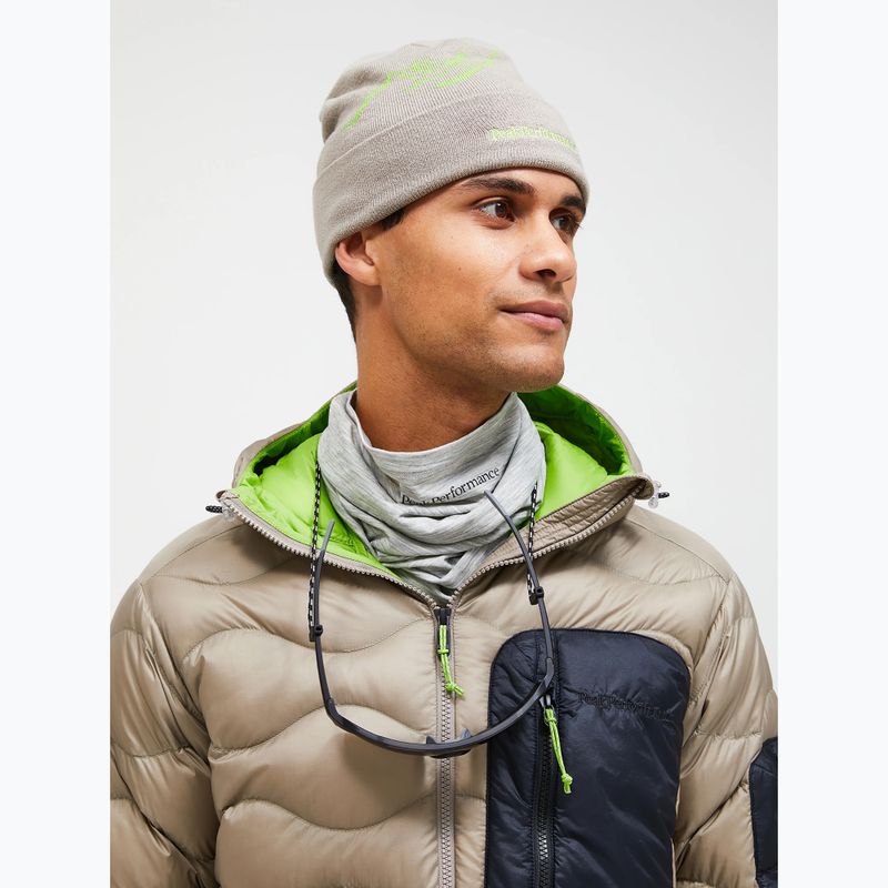 Wintermütze Peak Performance Mountain avid beige / stand out green 2
