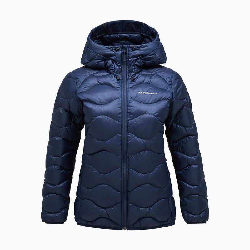 Damen-Daunenjacke Peak Performance Helium Down Hood blue shadow 4