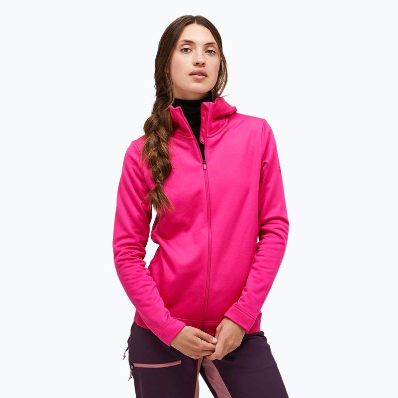 Damen Sweatshirt Hoodie Pullover Peak Performance Rider Tech Zip Hood beetroot purple