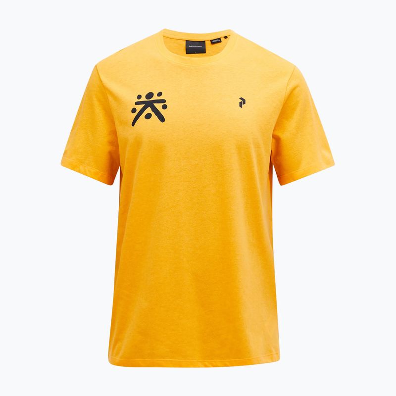 Herren Peak Performance Explore T-shirt Grafik blazing orange 3