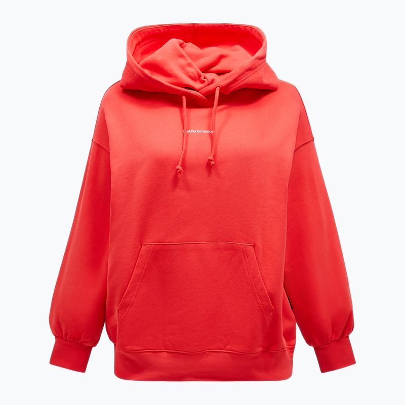 Frauen Peak Performance Original Terry Sweatshirt leuchtend rot