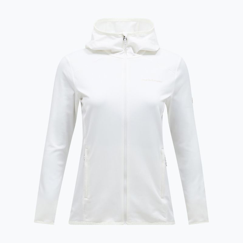 Damen-Trekkingsweatshirt Peak Performance Light Zip Hood off white 3