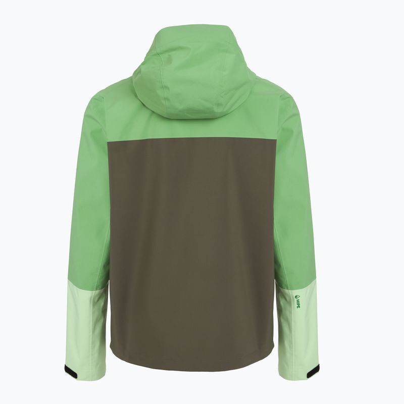 Herren Peak Performance Trail Hipe Shell Jacke Pfefferminz/Kiefernnadel/grün Regenjacke 2