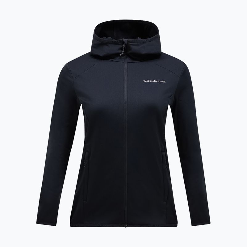 Damen-Trekkingsweatshirt Peak Performance Light Zip Hood black 4