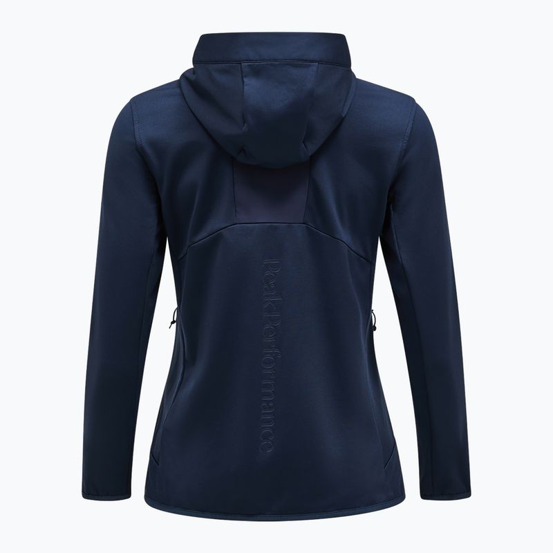 Frauen Peak Performance Utility Light Zip blau Schatten Sweatshirt 2