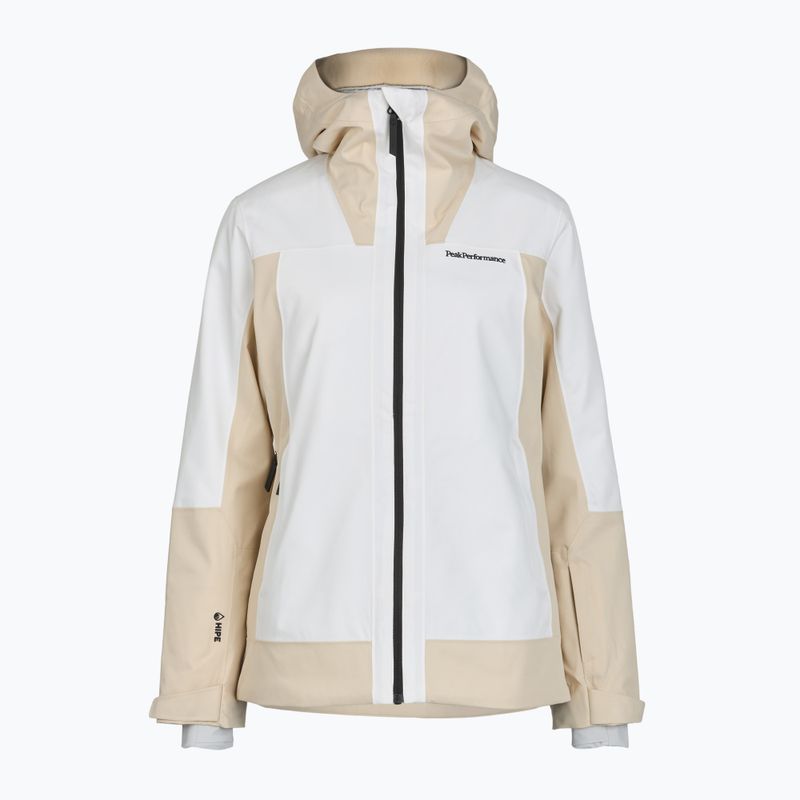 Damen-Skijacke Perak Performance Rider Tech Isoliert Sand Fog/Off White