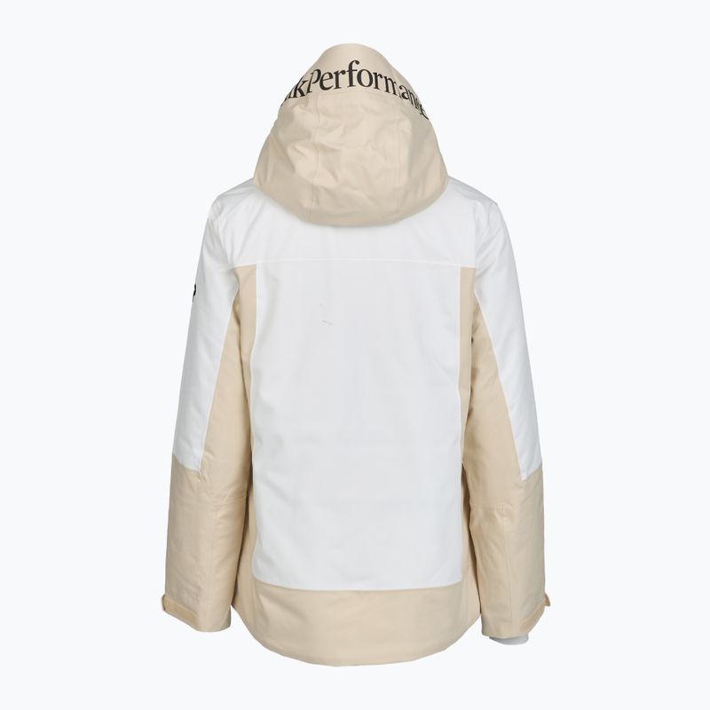 Damen-Skijacke Perak Performance Rider Tech Isoliert Sand Fog/Off White 2