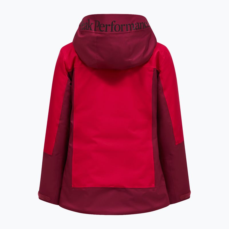 Damen-Skijacke Perak Performance Rider Tech Insulated vertical zenith/tech burgundy 2