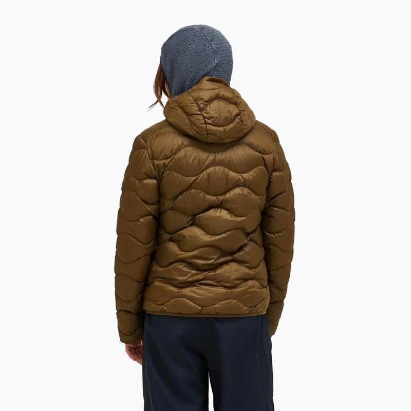 Damen-Daunenjacke Peak Performance Helium Down Hood meadow moss/sierra sand 3