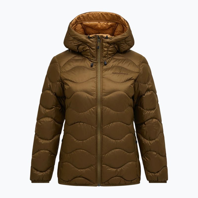 Damen-Daunenjacke Peak Performance Helium Down Hood meadow moss/sierra sand 6