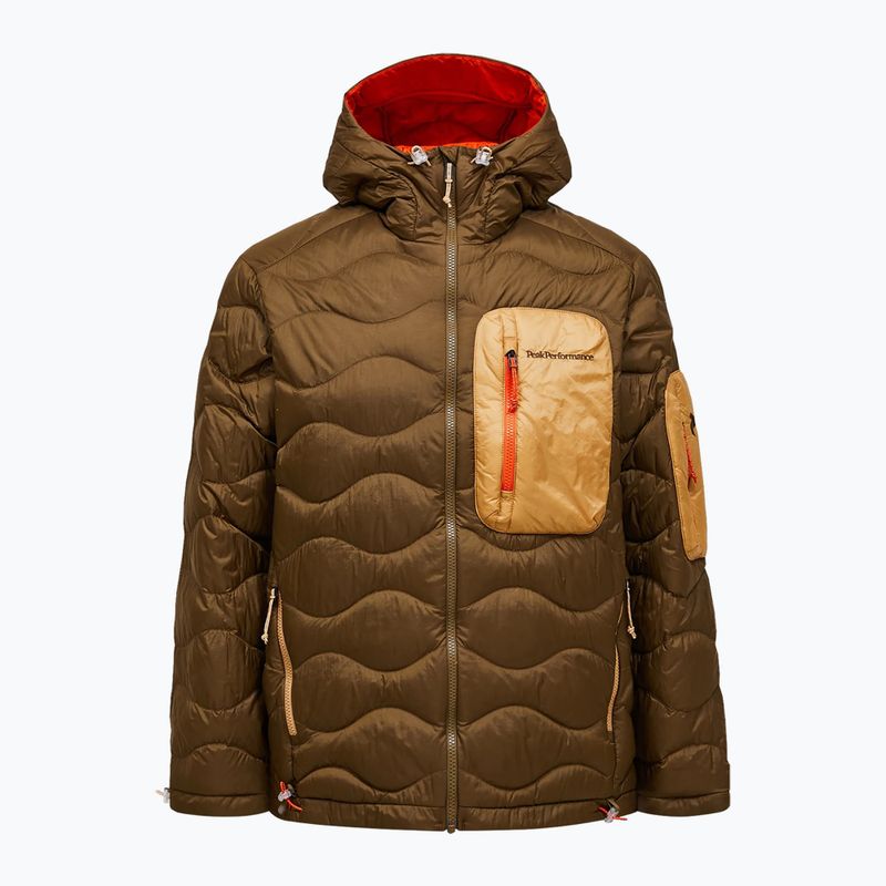 Herren-Daunenjacke Peak Performance Helium Utility Down meadow moss/sierra sand 7