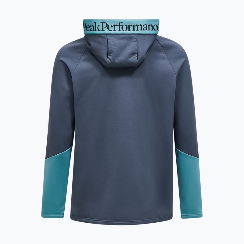 Herrenpullover Peak Performance Rider Essentials Zip Hood Mountain Mist/Deluded Vision 2