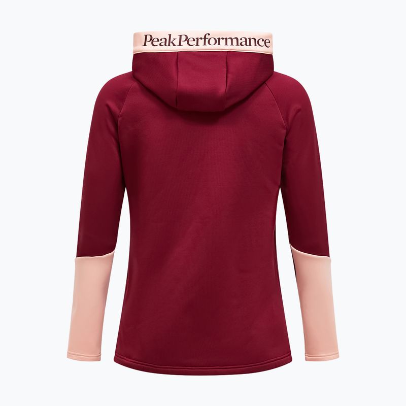 Damenpullover Peak Performance Rider Essentials Zip Hood Vertical Zenith/Peach Fuzz 2