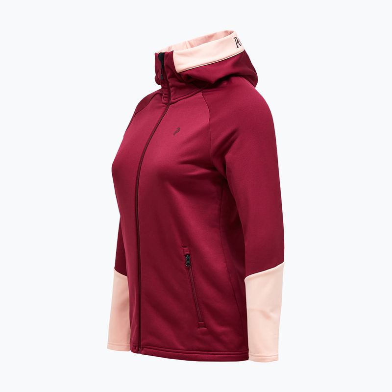 Damenpullover Peak Performance Rider Essentials Zip Hood Vertical Zenith/Peach Fuzz 3