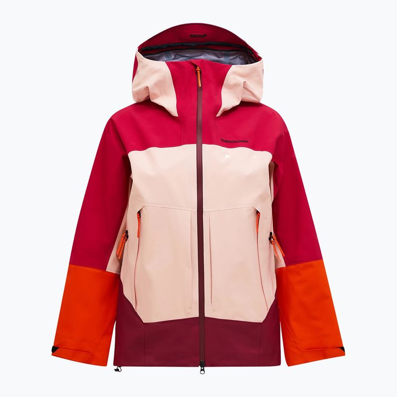Damen-Skijacke Peak Performance Visilight GTX C-Knit 3L tech burgundy/peach fuzz 7