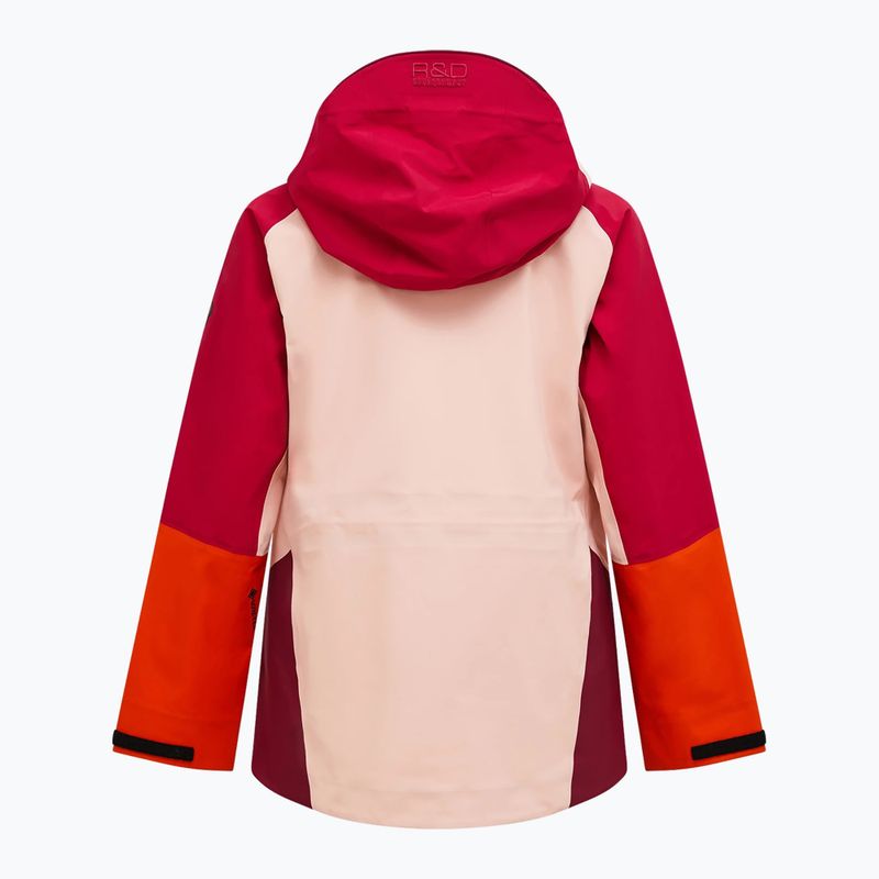 Damen-Skijacke Peak Performance Visilight GTX C-Knit 3L tech burgundy/peach fuzz 8