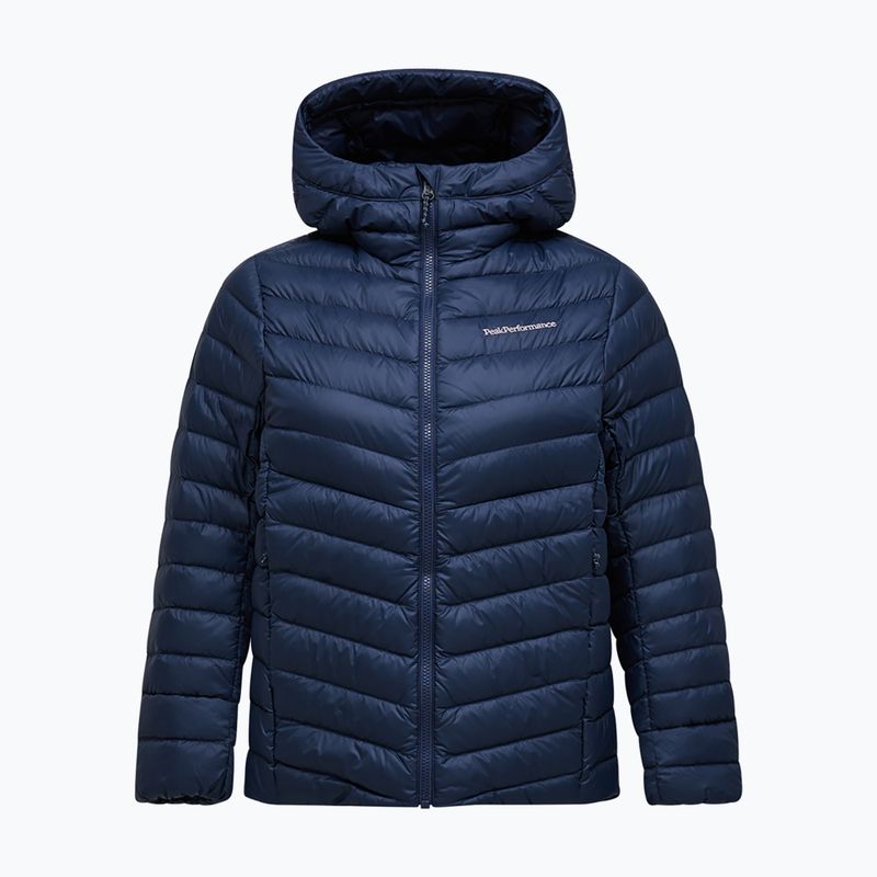 Damen-Daunenjacke Peak Performance Frost Down Hood Jacket blue shadow