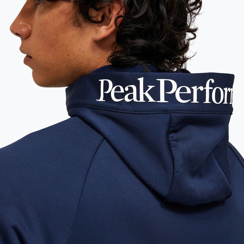 Herren-Hoodie Peak Performance Rider Essentials Zip Hood blue shadow/blue shadow 5